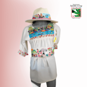 Conjunto tradicional bordado (Vestido, faja y sombrero)