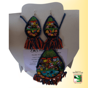 Juego de joyería artesanal bordada