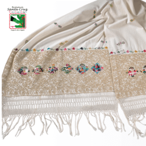 Rebozo tradicional bordado