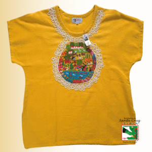 Blusa tradicional bordada con medallón
